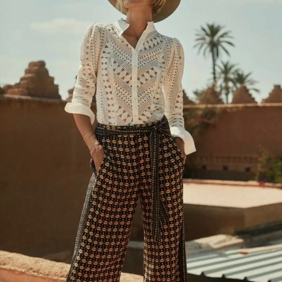 NWT Anthropologie Metzner Wide Leg Trousers 10-8 - Picture 3 of 11